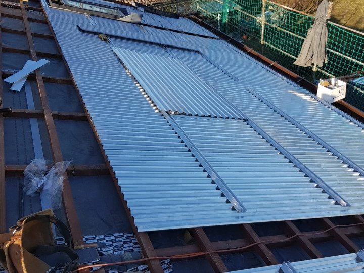 Impianto fotovoltaico fase iniziale