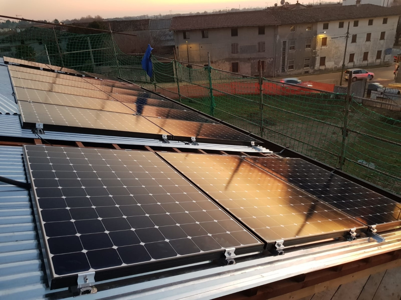 Impianto fotovoltaico fase avanzata